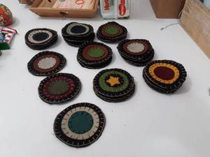 Vintage Handmade Velvet Coasters