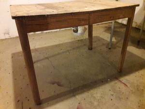 Antique Table #2 In Basement&nbsp About 3 foot by 4 foot Again Was Used For Crafting &amp Painting
