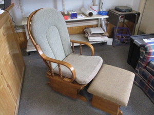 RockerGlider with glider ottoman