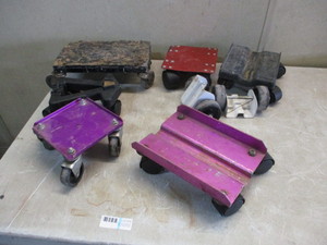 Lot of several snowmobile dollies