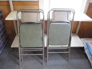 4 Padded folding chairs