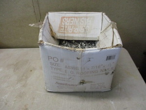 Half box of 1-12 roofing nails