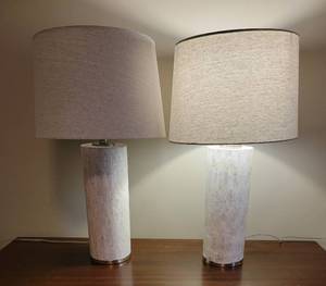 lot 99 image: Pearl Tile Table Lamps