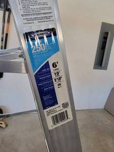 lot 140 image: 6 Foot Werner Aluminum Ladder