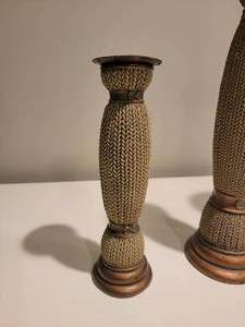 lot 79 image: Stylish Knit Candlestick Decor