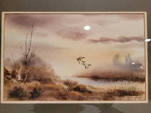 lot 62 image: Peaceful Fine Art Print by Gary Lords- Mallards in Flight