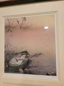 lot 64 image: Enchanting Fine Art Print by Diane Michelin- Rowboat