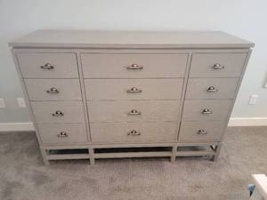 lot 6A image: Modern Grey 12 Drawer Dresser bt Stanley