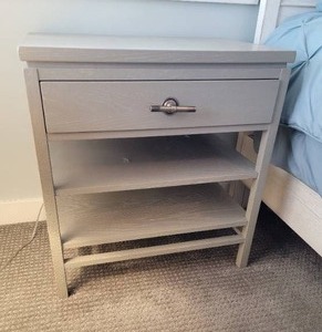 lot 6D image: Modern Grey Bedside Table by Stanley - B