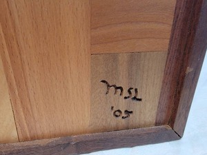 lot 32 image: Artist Signed Wood Wall Hanging