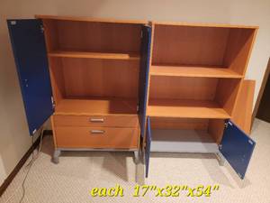 lot 80 image: Ikea Office Bookshelf and Storage Cabinet