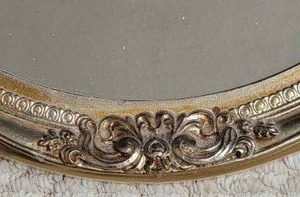 lot 23 image: Gold Gilt Oval Wall Mirror, b