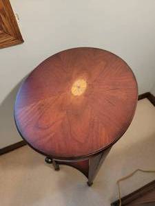 lot 72 image: Striking Inlaid Accent Table