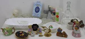 Misc Dcor including 24k Gold Plated Swan
