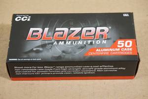 50 CCI Blazer 9mm Luger 115 Gr FMJ Aluminum Case Ammo