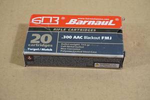 20 Barnaul .300 AAC Blackout 145 Gr FMJ Ammo