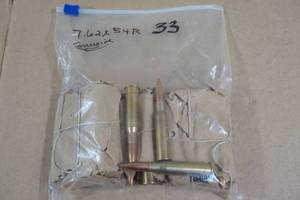 33 Military Surplus 7.62 x 54R FMJ Ammo