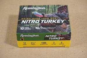 10 Remington Nitro Turkey 12 Ga 3-12 5 Shot Shotshells