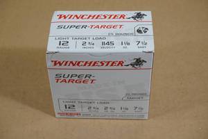 25 Winchester Super Target 12 Gauge 2-34 7-12 Shot Shotshells