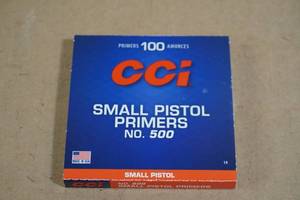 100 CCI No 500 Small Pistol Primers