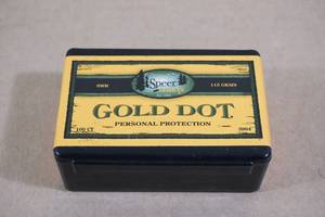 100 Speer Gold Dot Personal Protection 9mm .355 115 Gr HP Bullets