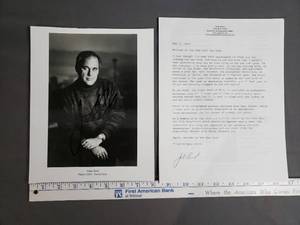 lot 61 image: John Saul Autographed Photo, Fan Club Letter