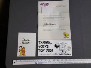 lot 107 image: Jim Davis Of Garfield and Jim Peters of Grimmy