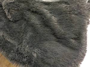 Queen Size Dark Grey Plush Shaggy D...