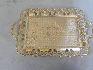 Gold Tray made in Turkey 19 x 12...