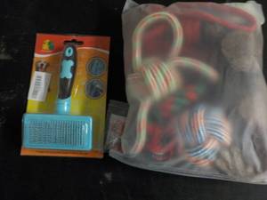 Dog Toys and Brush...