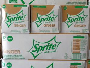 4 - 12 pack Sprite Ginger Zero Suga...