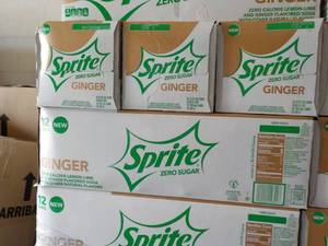 4 - 12 pack Sprite Ginger Zero Suga...