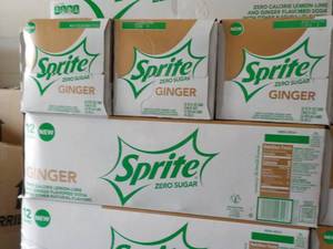 4 - 12 pack Sprite Ginger Zero Suga...