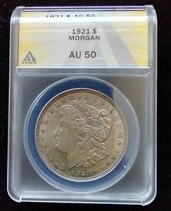 1921 Morgan Dollar - AU50