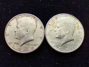 2 90% Silver Kennedy Half Dollars