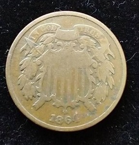 1864 U.S. 2 Cent Coin