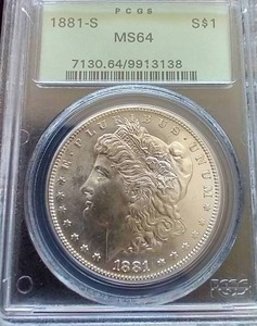 1881-S Morgan Dollar - MS64