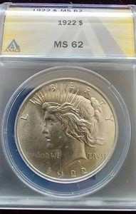 1922 Peace Dollar - MS62