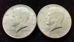 2 90% Silver Kennedy Half Dollars