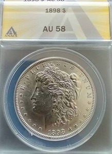 1898 Morgan Dollar - AU58