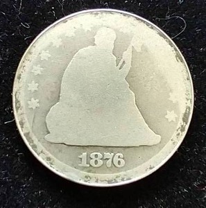 1876 Seated Liberty Quarter