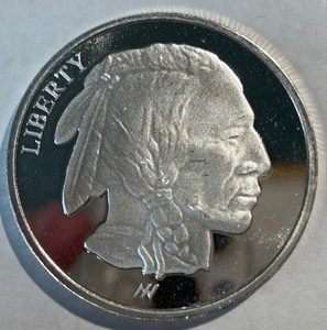 Native American 1 Troy Ounce Fine Silver