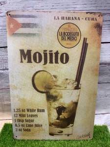 Mojito Man Cave Metal Sign 7 X 11 inch