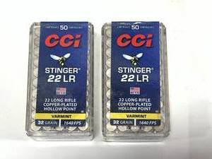 100 Rounds .22 Copper Plated Hollow Point Ammo Ammunition