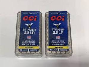 100 Rounds .22 Copper Plated Hollow Point Ammo Ammunition
