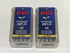 100 Rounds .22 Copper Plated Hollow Point Ammo Ammunition