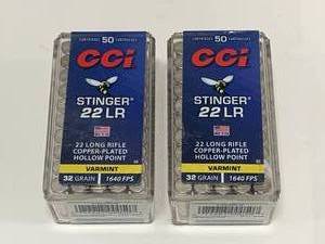 100 Rounds .22 Copper Plated Hollow Point Ammo Ammunition