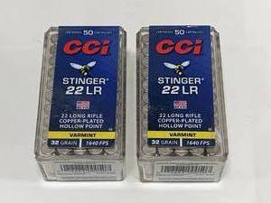 100 Rounds .22 Copper Plated Hollow Point Ammo Ammunition