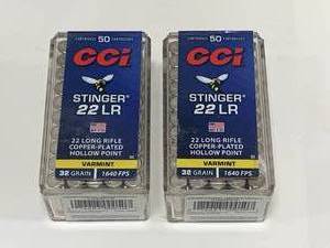 100 Rounds .22 Copper Plated Hollow Point Ammo Ammunition