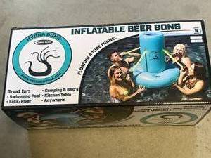 New (Hottest Product for Summer 2022) Inflatable Beer Bong Holds 9 Beers